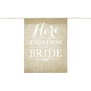 PartyDeco Банер - Here comes the bride 41 x 51 см