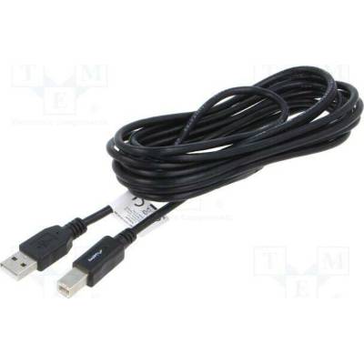 Lanberg CA-USBA-15CU-0018-BK USB 2.0, USB A vidlice,USB B vidlice, zlacený, 1,8m, černý
