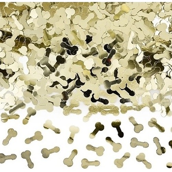 PartyDeco Zlaté konfety v tvare údu 30 g