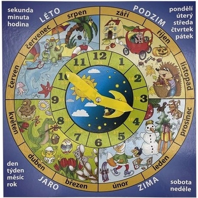 HIT OFFICE Školní hodiny papírové barevné (měsíce + roční období) 25 x 25 cm.