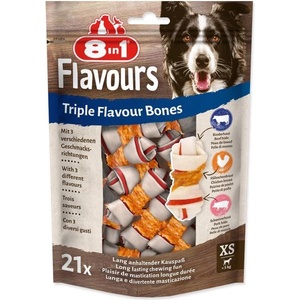 8in1 Лакомство 8in1 Triple Flavour дъвчаща кост XS 21бр (A4-144434)