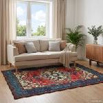 vidaXL Килим ORIZ Червено 140 x 200 cm 100% полиестер (42050387)