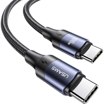 USAMS 34186 USAMS U-71 100W kabel USB Typ-C - Typ-C 120cm, černý