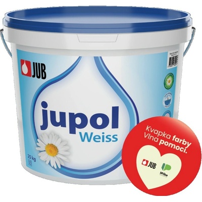 JUB Jupol Weiss Extra biela maliarska farba 25 kg biela