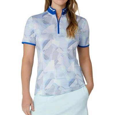 Callaway Dámska polokošeľa Golf SS 1/4 ZIP ACTIVE GEO POLO WITH RIB BRILLIANT WHITE
