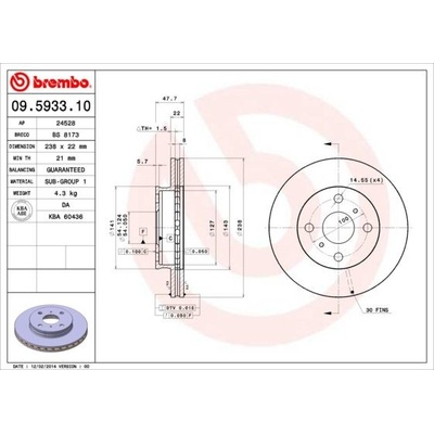 Brzdový kotouč BREMBO 09.5857.75 | Zboží Auto