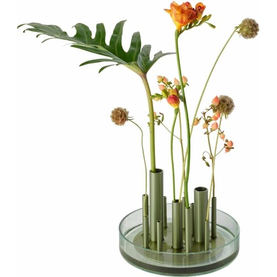 Fritz Hansen Váza IKERU 19 cm, zelená, sklo