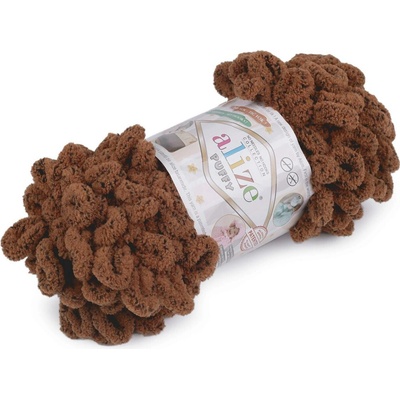 Pletací příze Alize Puffy 100 g Varianta: 34 (321) hnědá ořechová, Balení: 1 ks 48994/118529/241204