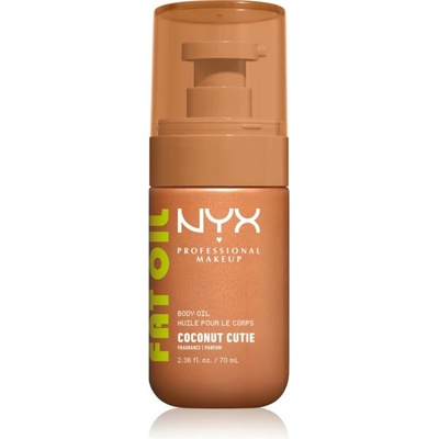 NYX Professional Makeup Fat Oil Body vyživujúci telový olej dodávajúci hydratáciu a lesk s vôňou Coconut Cutie 70 ml