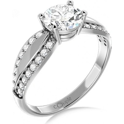 Couple prsten Gemima, bílé zlato se zirkony 6660280 0 1