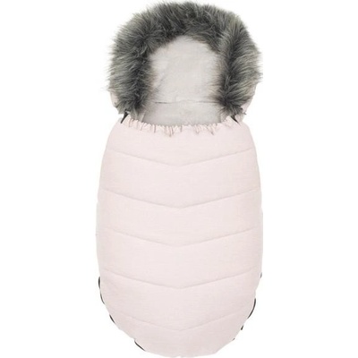 New Baby s kožušinou dusty pink