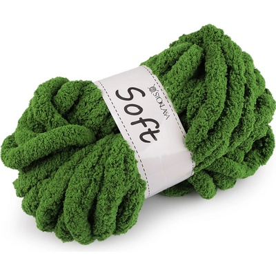 Pletací příze žinylková Soft 250 g, střední, 18 zelená