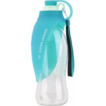 Vsepropejska Portable cestovní láhev pro psa se silikonovou miskou zelená 0,58 l