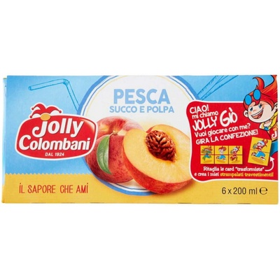 Jolly Colombani broskyňový džús 6 x 200 ml