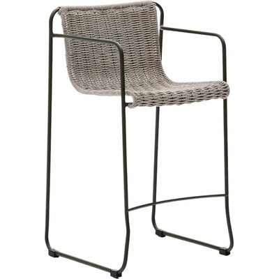 Kave Home Maurina 64,5 cm židle Světle šedá zahradní barová