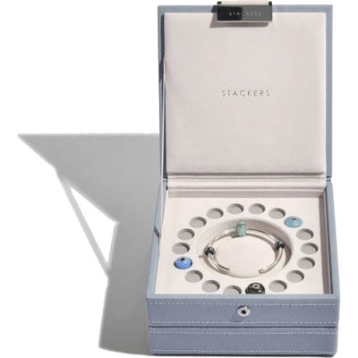 Stackers šperkovnice Pandora Dusky Blue Charm Box modrošedá – Zboží Mobilmania