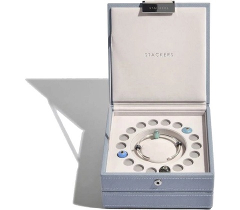Stackers šperkovnice Pandora Dusky Blue Charm Box modrošedá