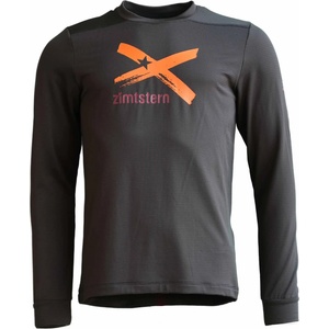 Zimtstern Мъжка фланелка с дълъг ръкав за колоездене Zimtstern Crewz Shirt L/S Fleece jumper - Pirate Black - размер XL (005-3987-0214)