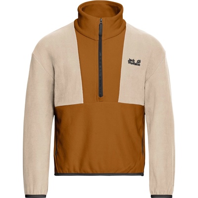 Jack Wolfskin Детски поларен пуловер Jack Wolfskin Kid's Colorblock Taunus Halfzip Fleece jumper - Autumn Leaves - размер 104 (EU) (704-5892-0111)