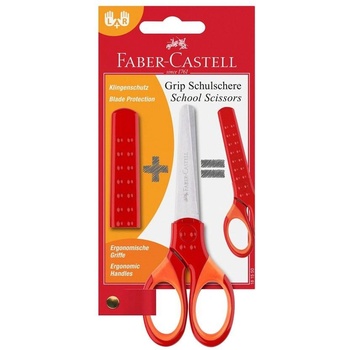Faber-Castell Ножица Grip, детска, червена, в блистер (1050100008)