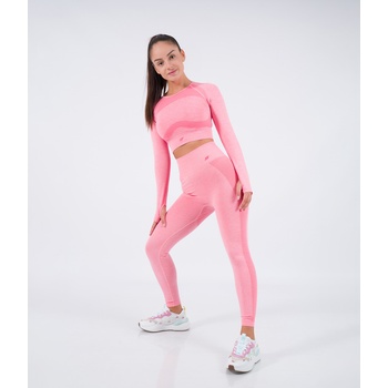 Дамски безшевен екип s-line розов меланж m