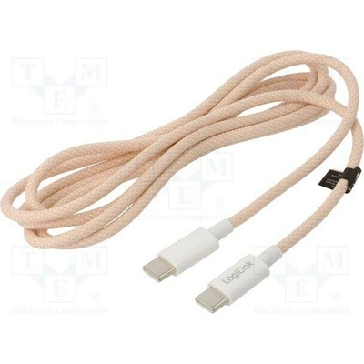 Logilink CU0345 USB 2.0 USB C vidlice z obou stran 1,5m růžový