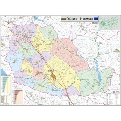 Mapmedia Карта на община Ихтиман