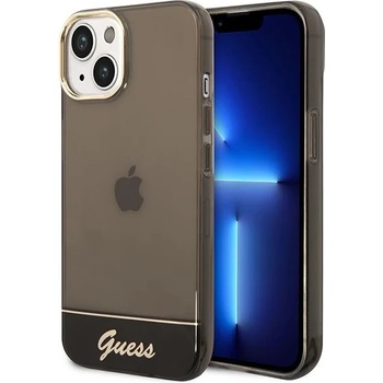 GUESS Кейс Guess GUHCP14SHGCOK за iPhone 14 6.1"", черен / черен, твърд, Translucent (GUE002238-0)