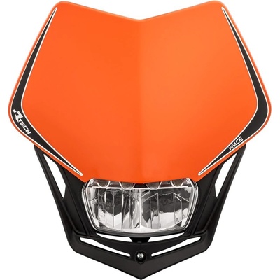 Rtech UNI predné maska vrátane svetlá V-Face FULL LED oranžová/černá