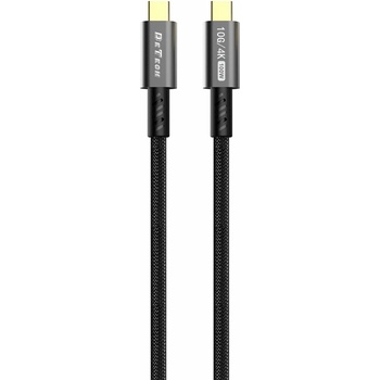 DeTech Кабел DeTech DE-C-C, от USB C(м) към USB C(м), 1m, 100W, черен