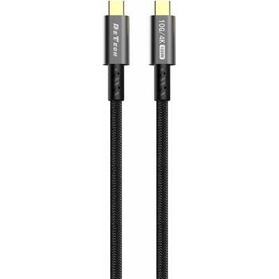 DeTech Кабел DeTech DE-C-C, от USB C(м) към USB C(м), 1m, 100W, черен