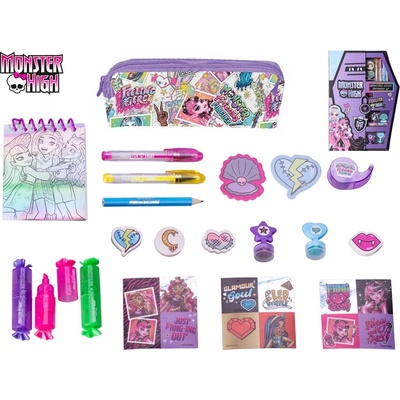 Monster High puzdro na písacie potreby so samolepkami