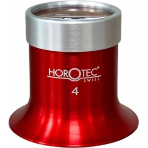 Horotec Лупа за очила Horotec MSA 00.031-4 с червен анодизиран алуминий x2.5
