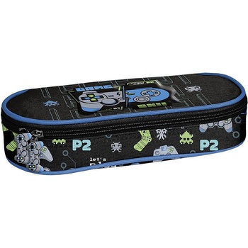 PASO Овален ученически несесер Paso Game - On, 1 цип (PP25GI-013)