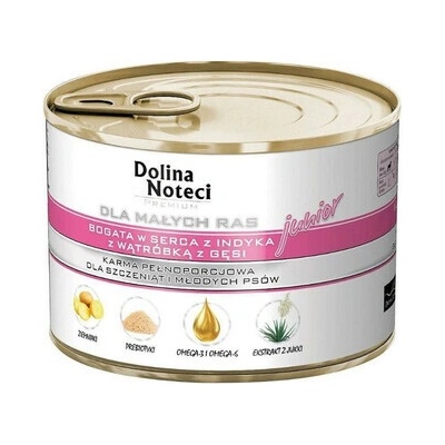 Dolina Noteci Premium Junior morčacie srdcia a husacie pečeň 185 g