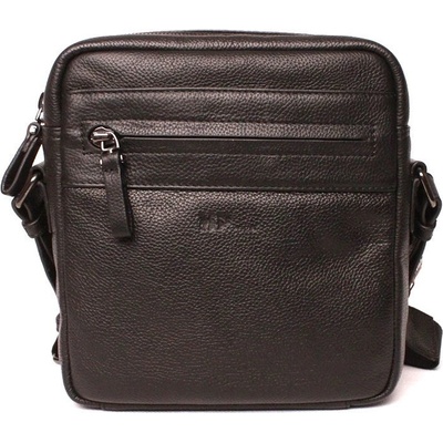 Marta Ponti luxusní středně velká kožená crossbody taška no. C48 černá