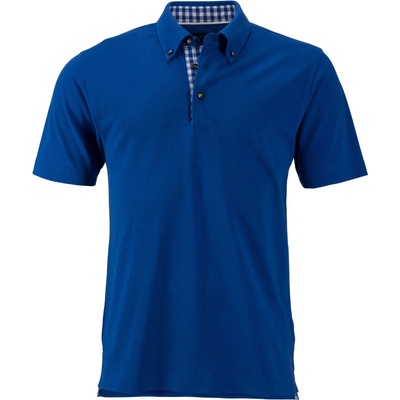James & Nicholson polokošile JN 716 krátký rukáv royal/royal