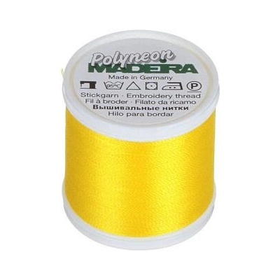 Vyšívací nitě PES Madeira Polyneon (400m) barva 1924 bright yellow