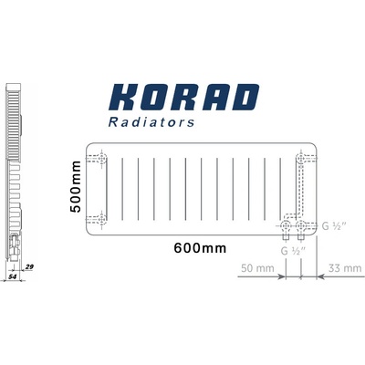 Korad Radiators 11VKP 500 x 600 mm