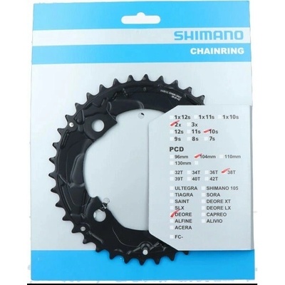 Prevodník Shimano Deore M617/627 AL 38z 2x10sp