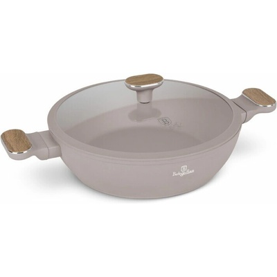 BERLINGERHAUS Pánev hluboká s titanovým povrchem a poklicí 28 cm Taupe Nordic Collection BH-8337
