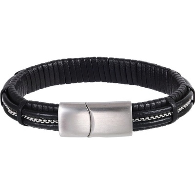 Free Style kožený náramok s chirurgickou oceľou MBSS187