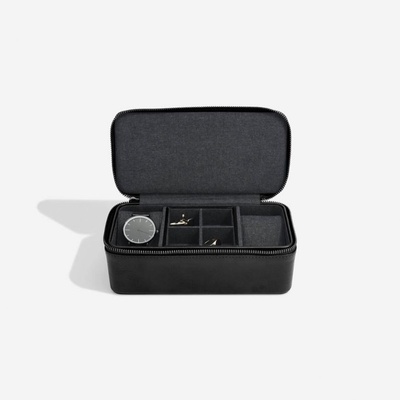 Stackers pánská cestovní šperkovnice Black Large Travel Watch and Cufflink Box černá 74328