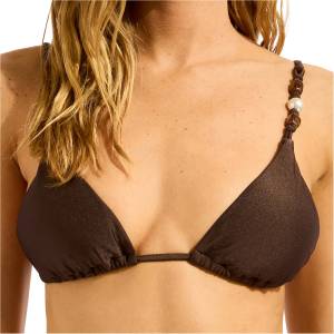 Seafolly Дамско бикини горнище Seafolly Palermo Slide Tri Bikini top - Sepia - размер 42 (EU) (150-6654-0216)