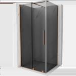 Mexen Velar плъзгаща се душ кабина 90 x 80 см, графит, четкана мед - 871-090-080-41-65 (871-090-080-41-65)
