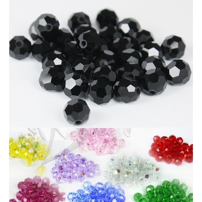 Broušené perle Preciosa Peridot - 6mm 1Ks - Černá