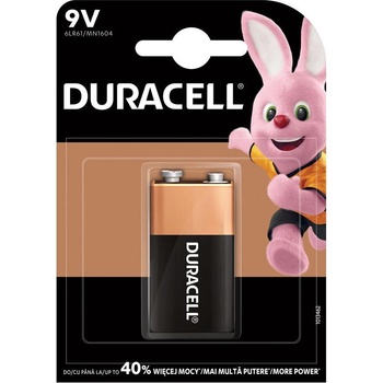 Duracell Алкална батерия 6LF22 R22 9V 1pk блистер BASIC DURACELL (DUR-BA-6LF22-BASIC)