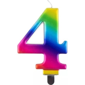 Godan Рождендено свещ в цветове на дъгата, 8 см - 4 (pf-scg4)