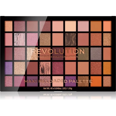 Makeup Revolution Maxi Reloaded Palette палитра с прахообразни сенки за очи цвят Infinite Bronze 45x1.35 гр