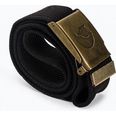 Fjällräven opasek Canvas Brass belt Black
